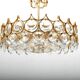 Gilded Brass and Crystal Chandelier by Palwa 1970s