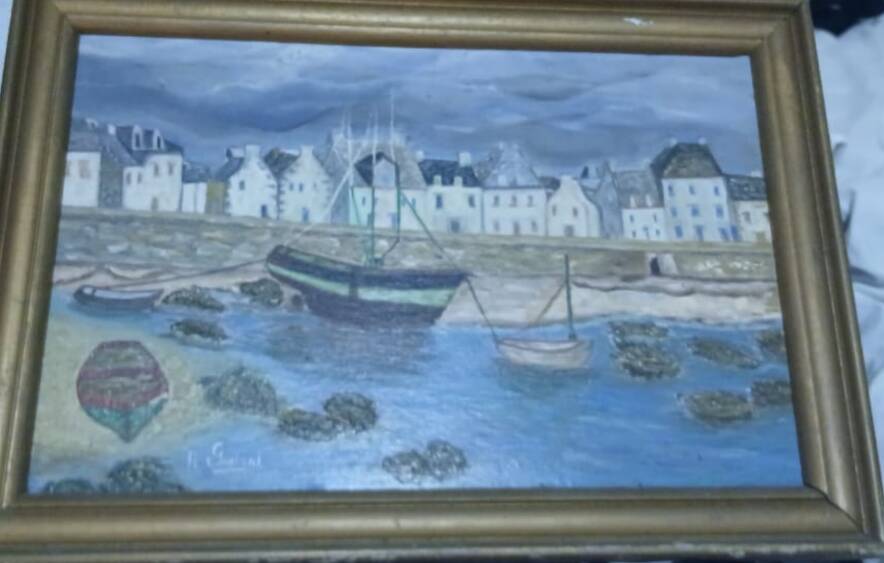 A large painting signed alvaro guillot