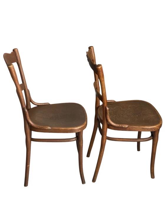 Rare set of Thonet-Mundus antique chairs, circa 1920 – elegance of Viennese Secession in bent wood.