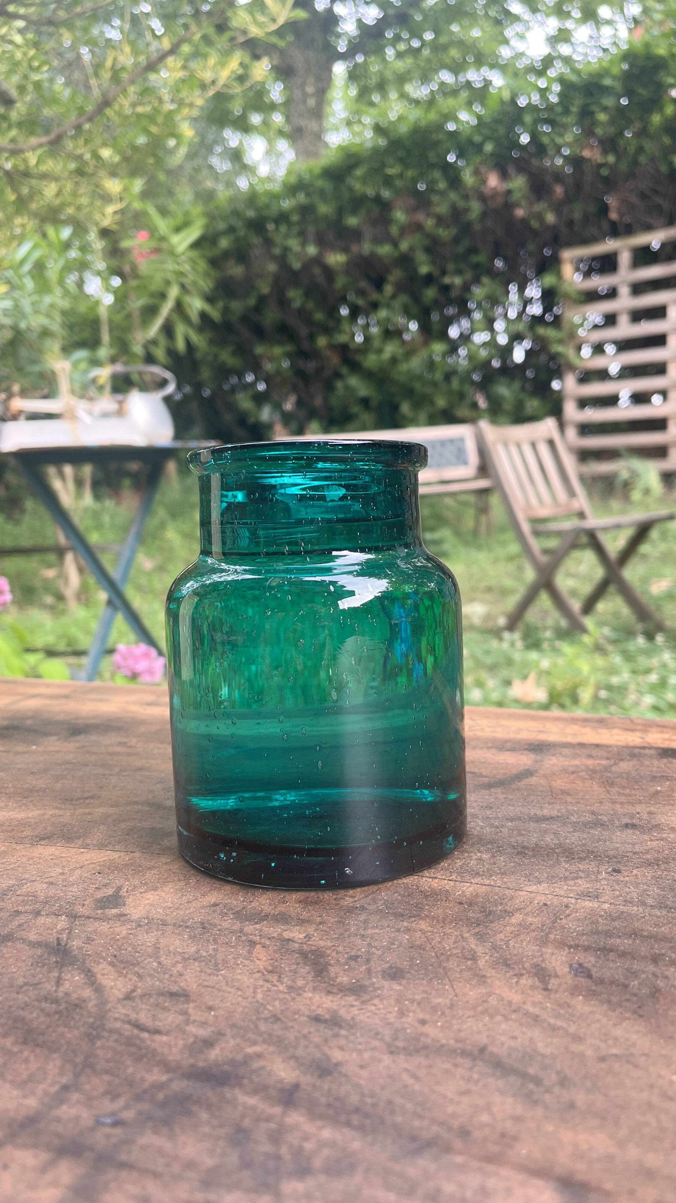 Vintage blown glass pot