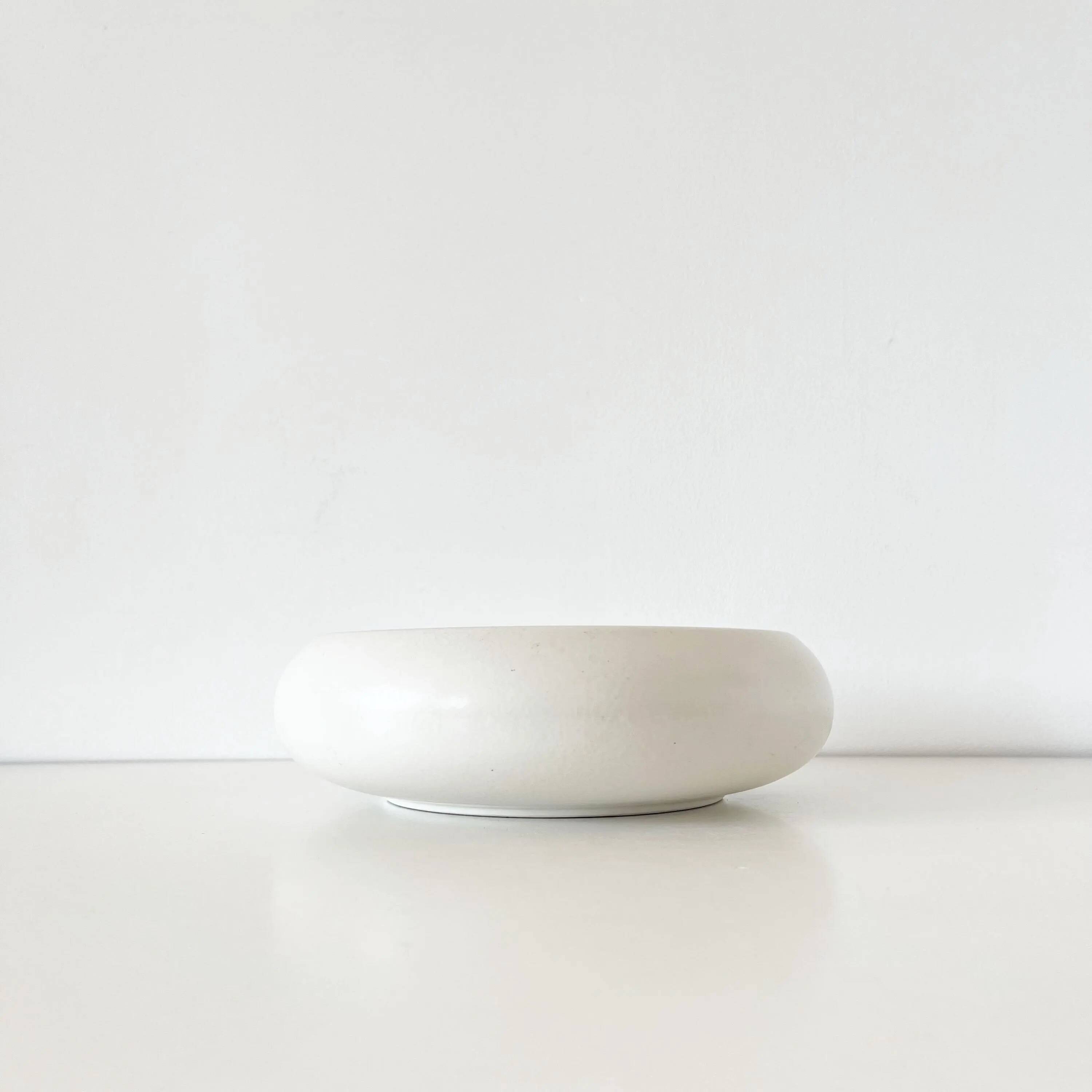 Matte white ceramic bowl, 1950s