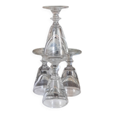 Old bistro glasses with thick bottoms