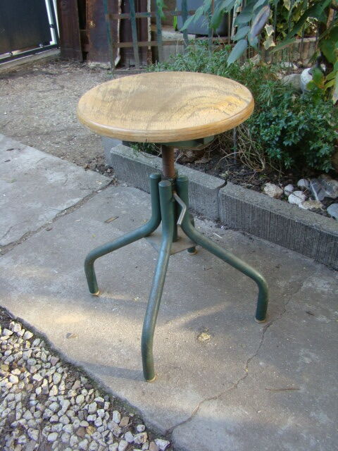 Old factory industrial tabouret