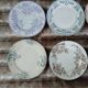 10 antique flat plates in ironstone