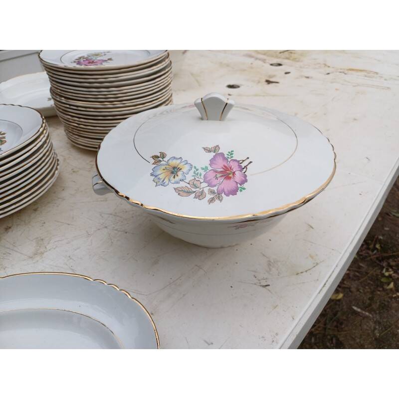 "Orchies Moulin des Loups" porcelain dinner service