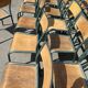 Set of 25 old Mullca school chairs model 510.