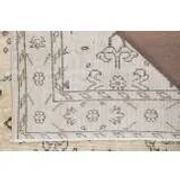 Tapis turc Oushak fait main en laine et coton beige des années 1970 115x202