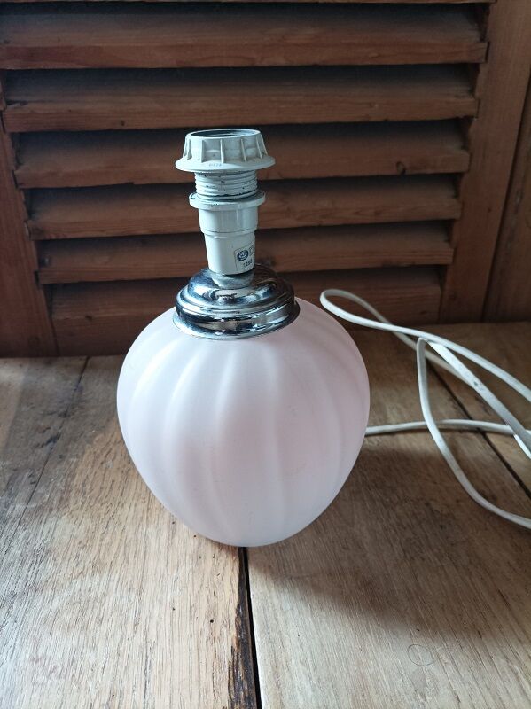 Sandblasted glass bedside lamp