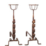 Paire de chenets anciens