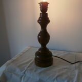 Turned wooden lamp foot