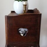 Louis XV style oak bedside table