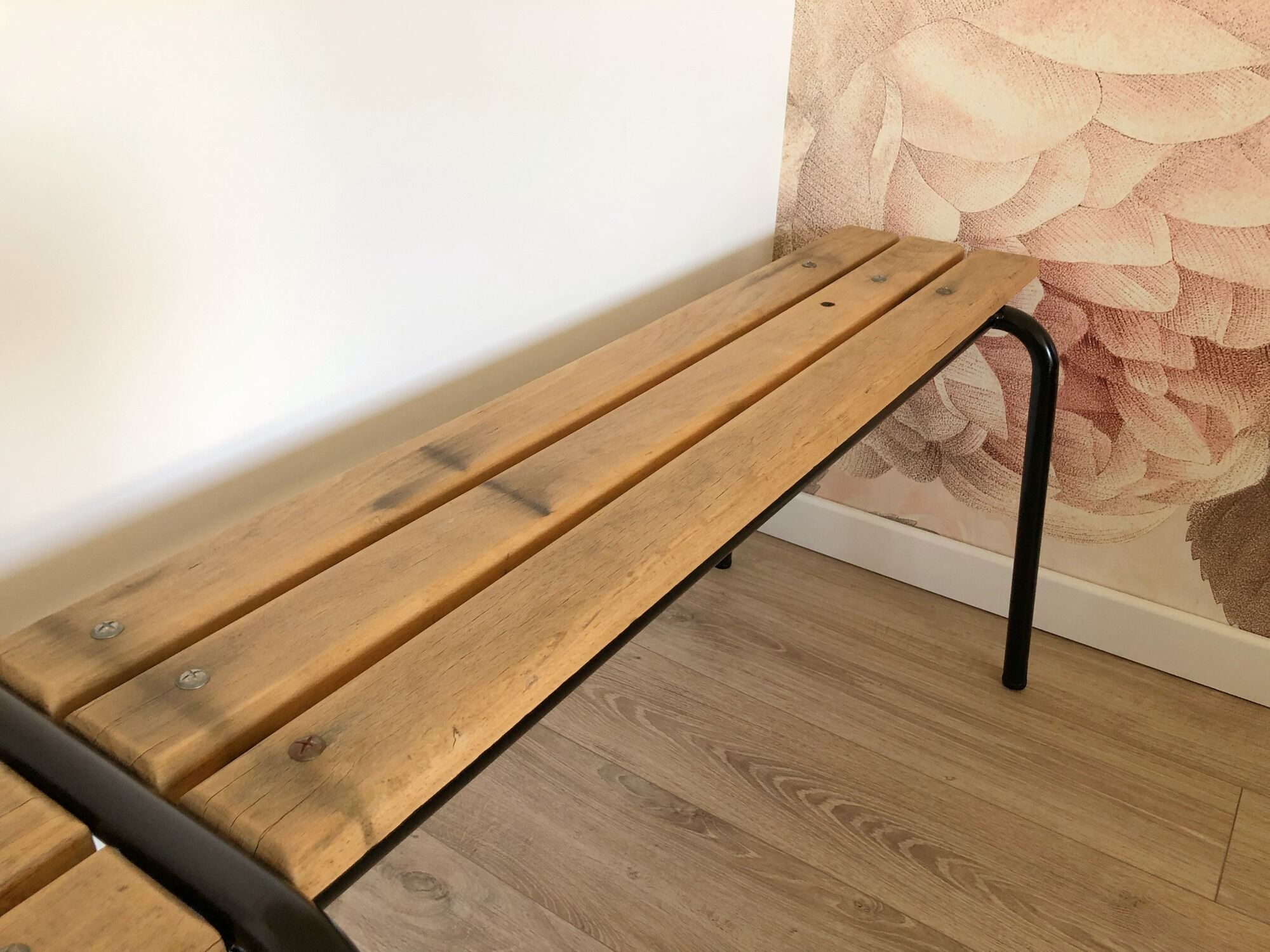 Former school bench from the 60s, adult model