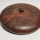 Boite ancienne ronde en loupe d'orme ou thuya