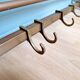 Art Deco brass wall coat rack, 1920s-30s
