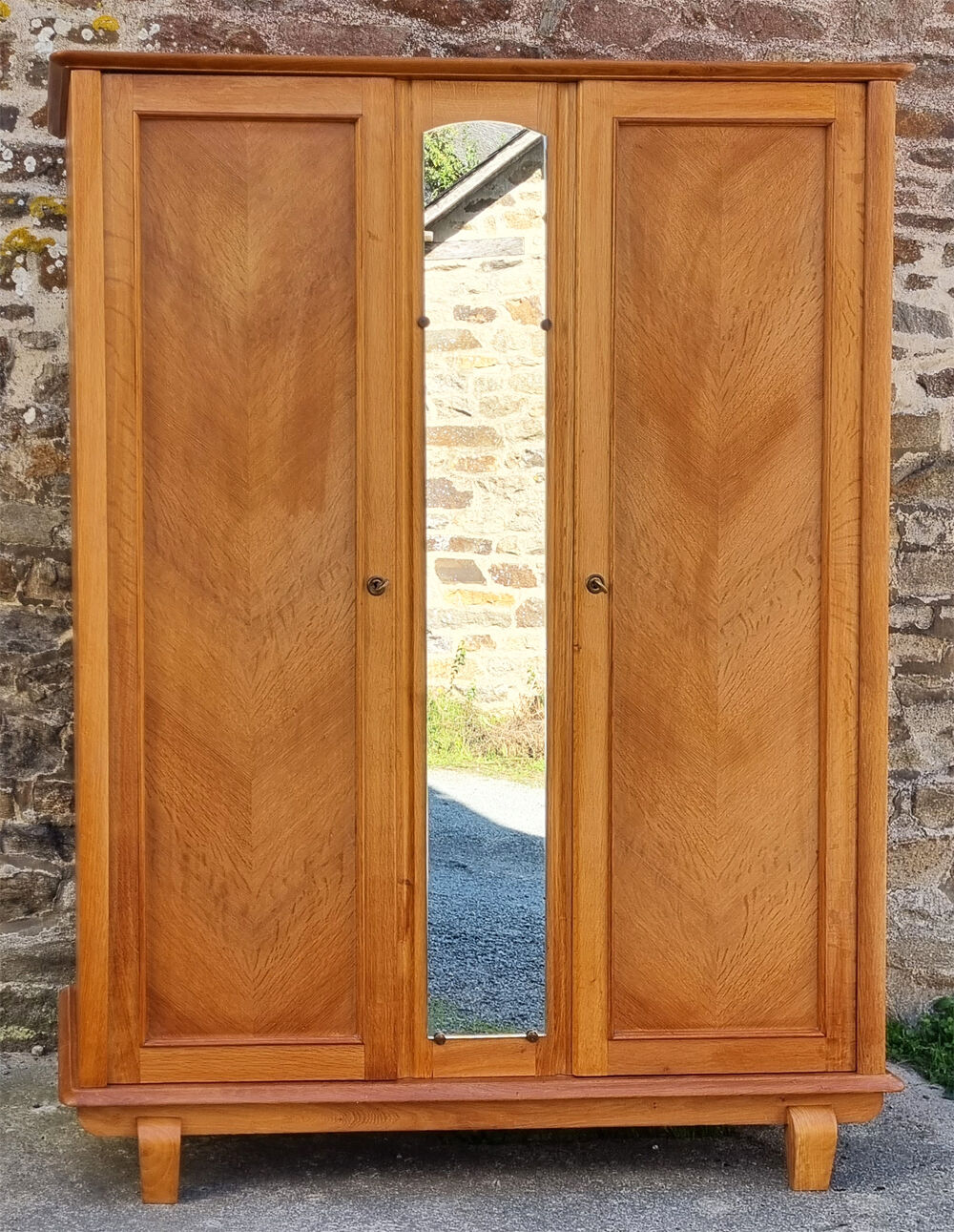 Wardrobe, mirror, vintage, 50s