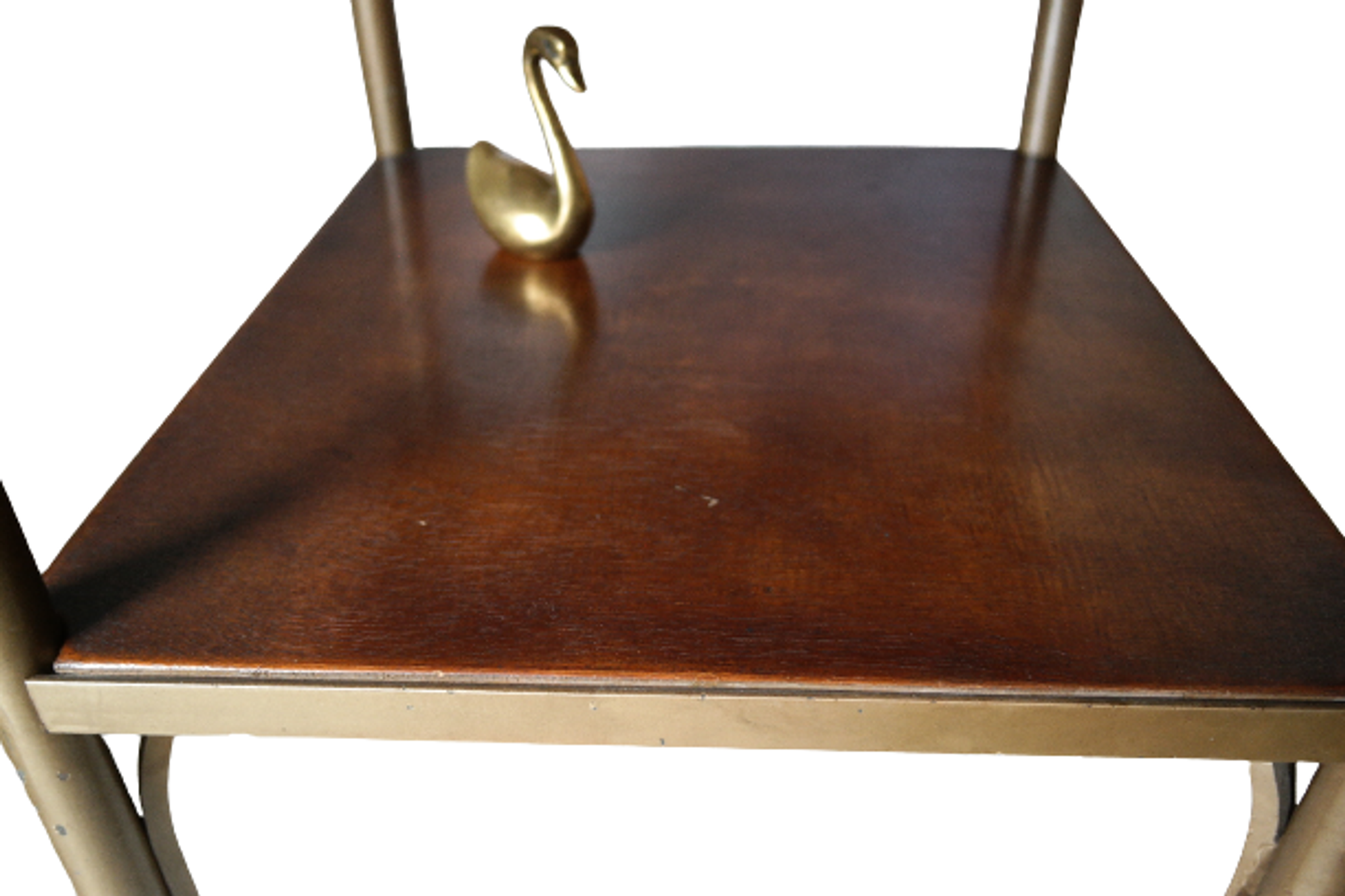 Table d'appoint roulante vintage 50 bois et métal