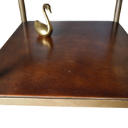 Table d'appoint roulante vintage 50 bois et métal