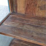 Vitrine en bois bleue