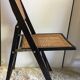 Four folding wooden and canning chairs - 70s