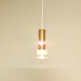 Set of two brass and glass pendant lamps for Örsjö Belysning, Sweden 1960's