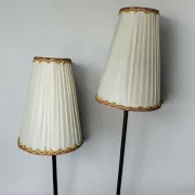 Wrought iron magazine rack floor lamp 1950s