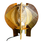 Lampe de table sculpturale en bois des années 50