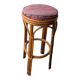 Tabouret haut en rotin – années 1960