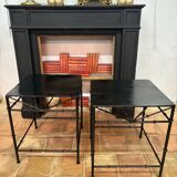 Pair of wrought iron side tables