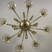 Venetian chandelier in golden murano glass, 8 arms of light