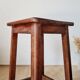 Antique farmhouse stool in solid oak – Rustic Brutalist Look