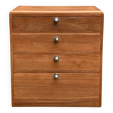 Vintage chest of drawers in solid raw wood from 1950