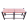 Two-seater straw bench, French rural style, wood and rush, early 20th century.