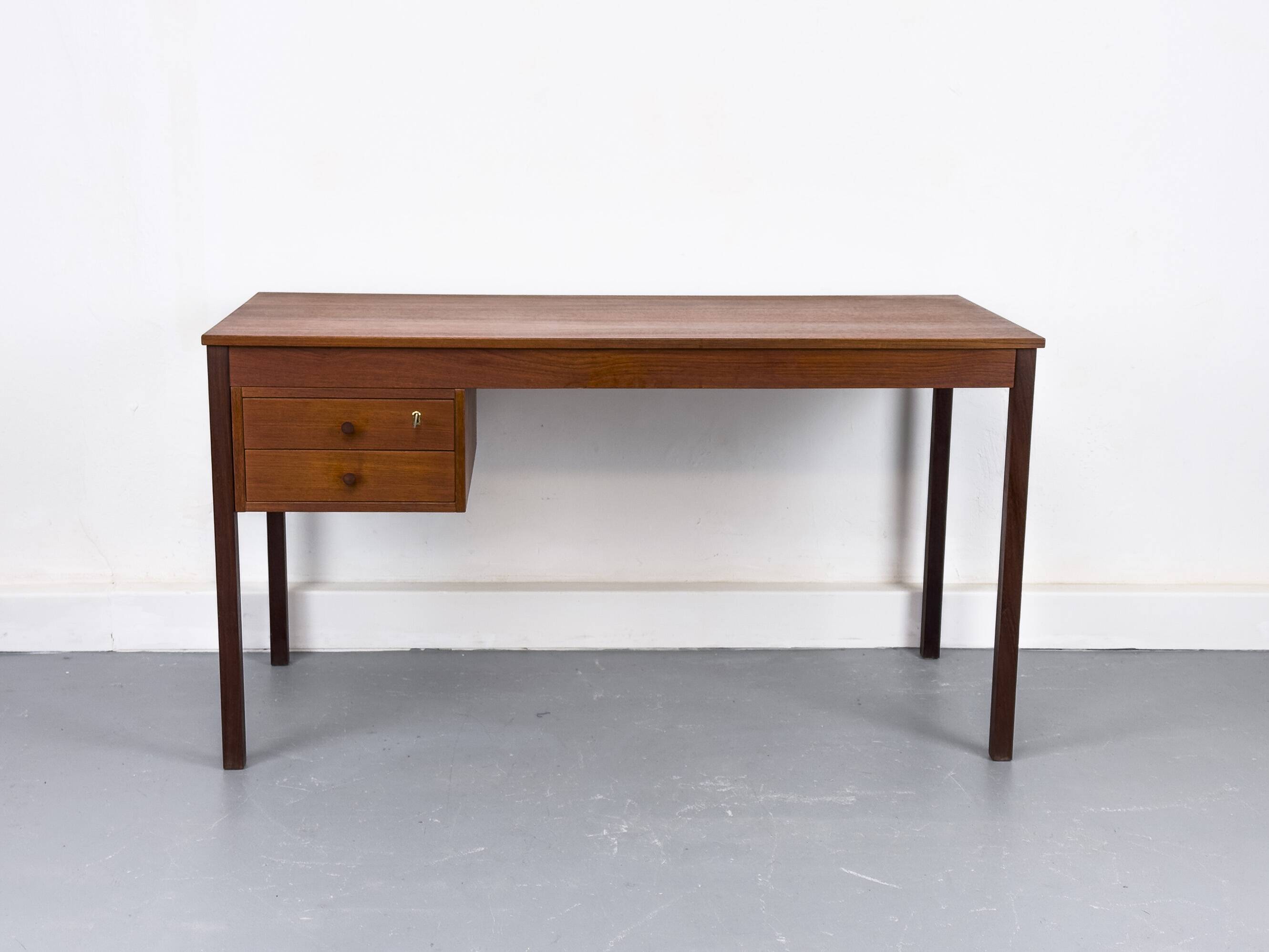 Teak desk with two drawers from Domino Møbler, 1960s