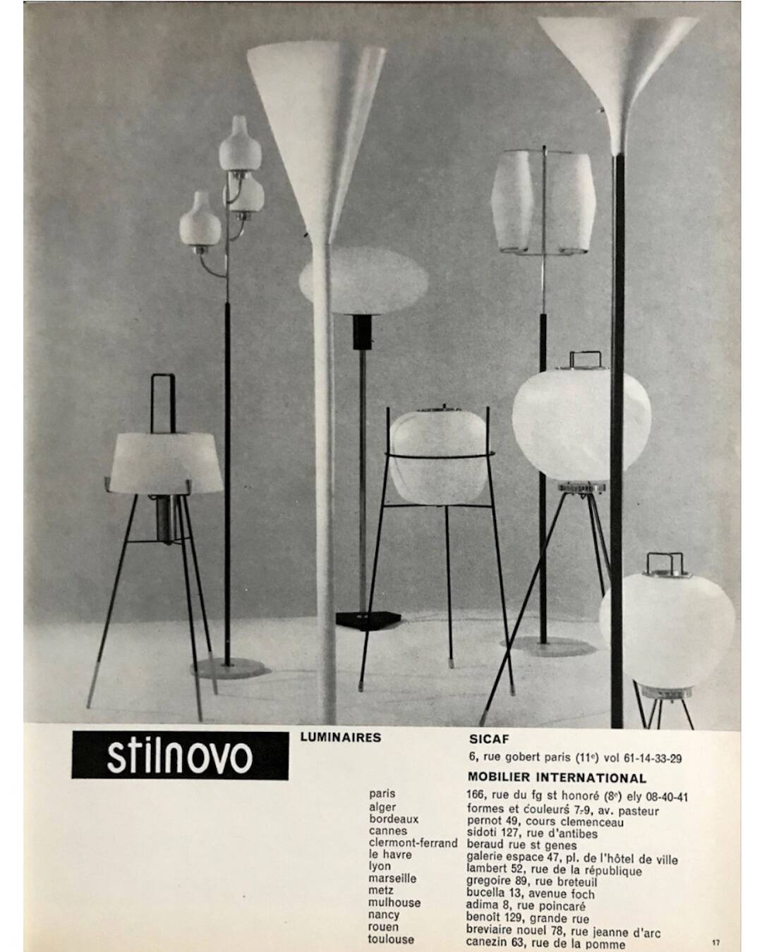 Lampadaire tripode, Stilnovo, années 1950