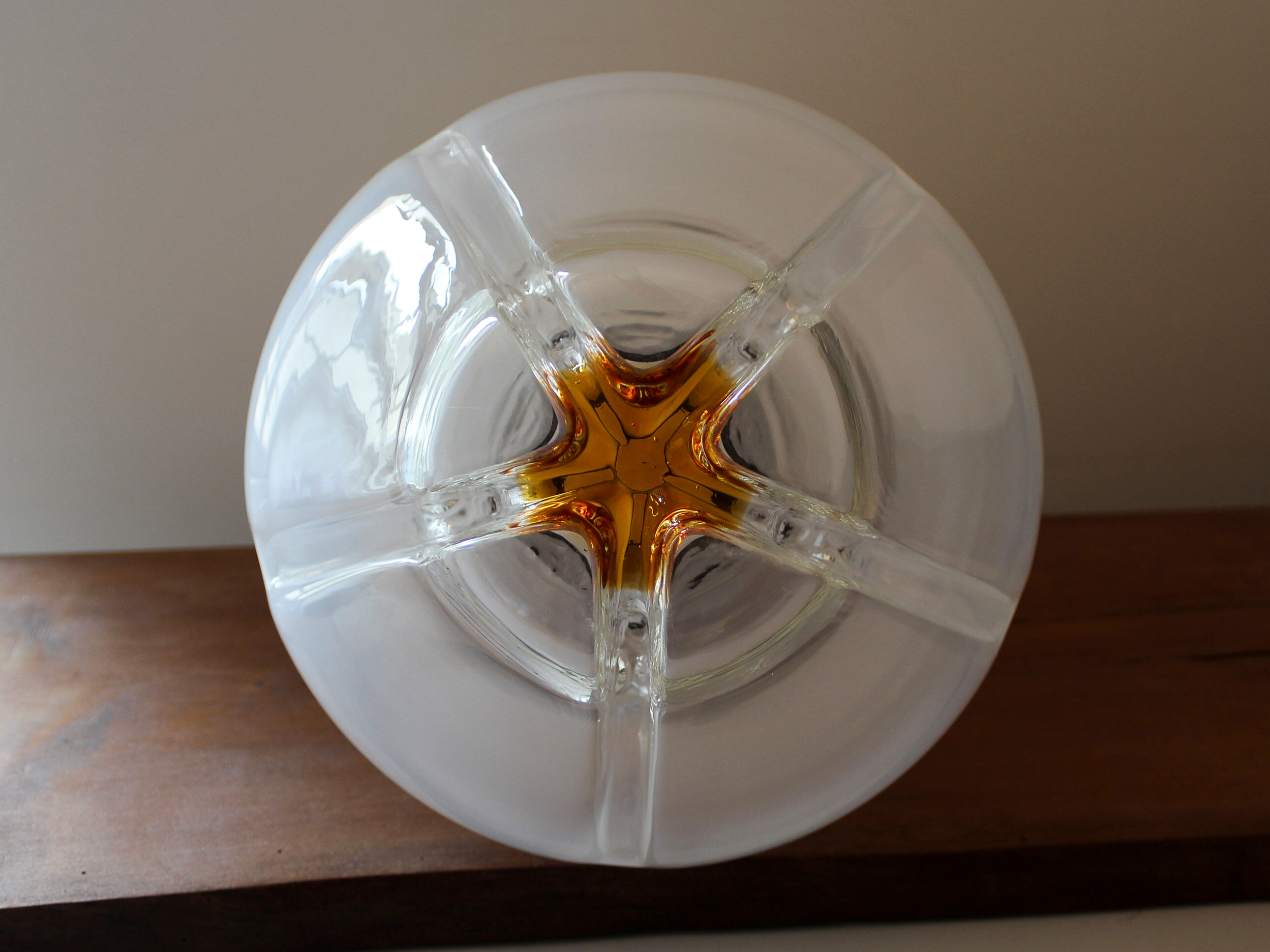 Mazzega glass pendant lamp 70s