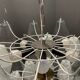 Large Polygon White Murano Glass Chandelier 1980’s