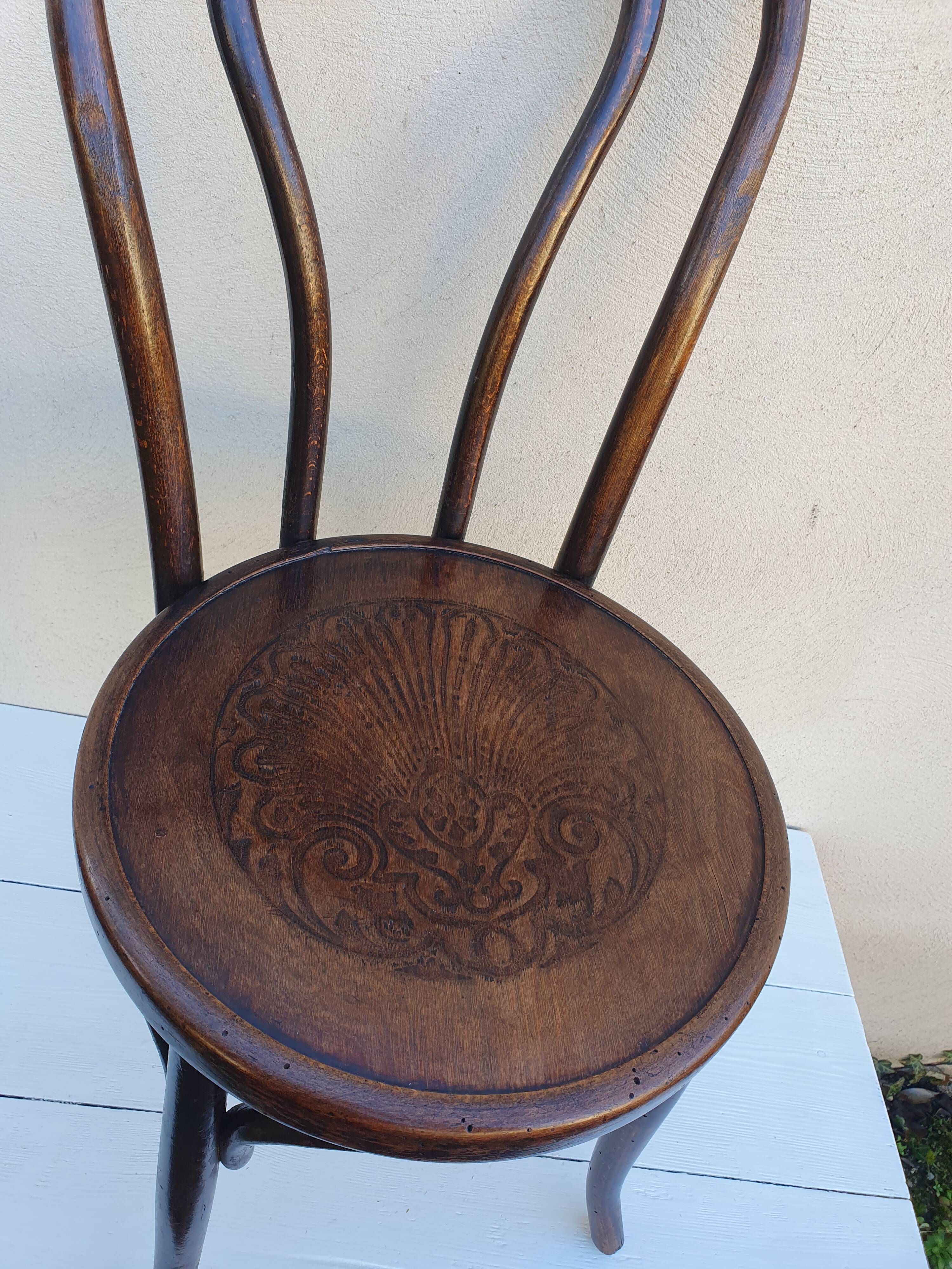3 chaises de bistrot Fischel bois courbé