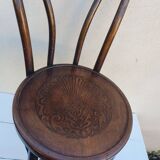 3 Fischel curved wood bistro chairs