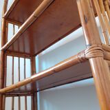 Rattan shelf bookcase