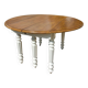 Antique solid wood table, round/oval extendable