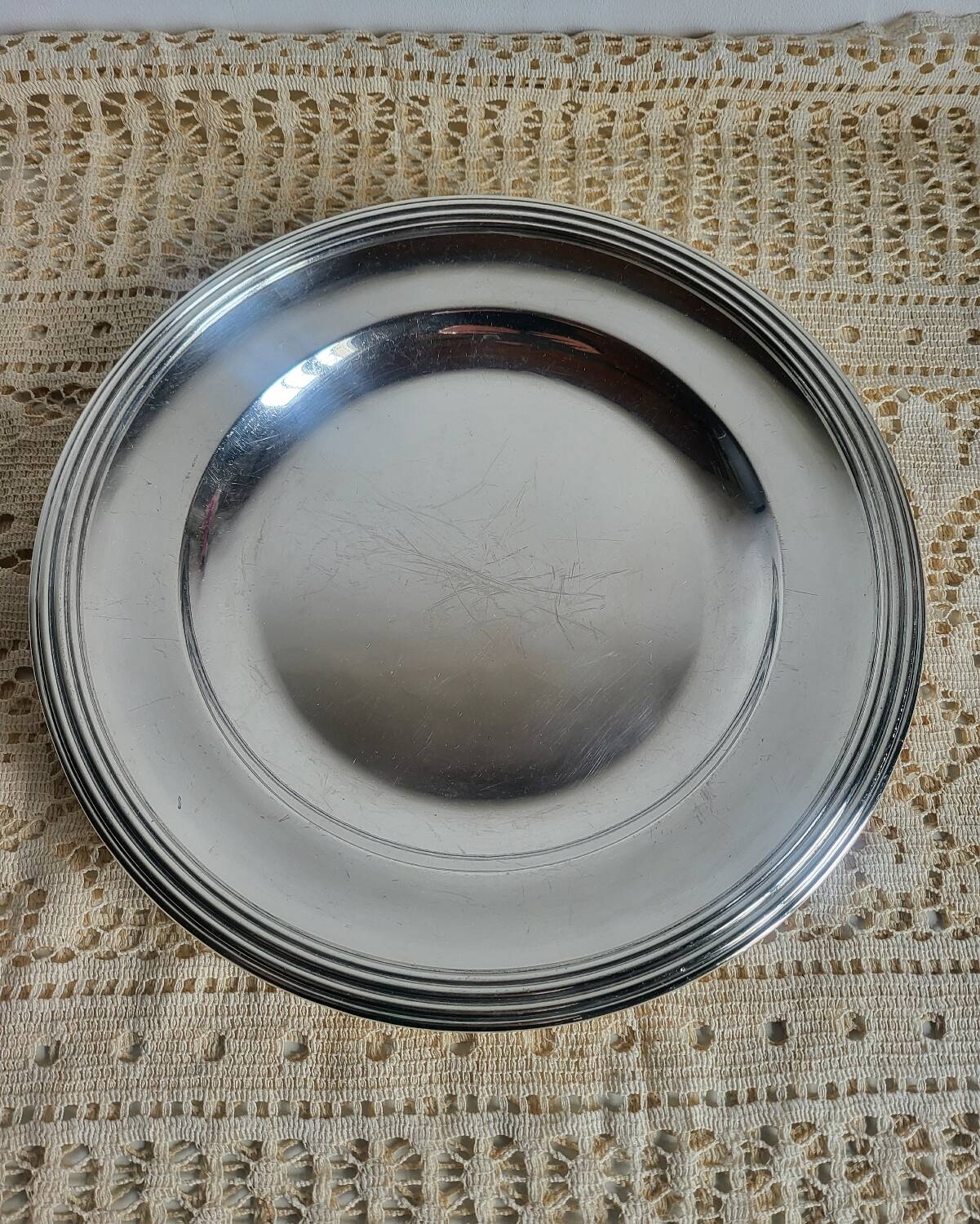 CHRISTOFLE Round Plate in silver-plated metal