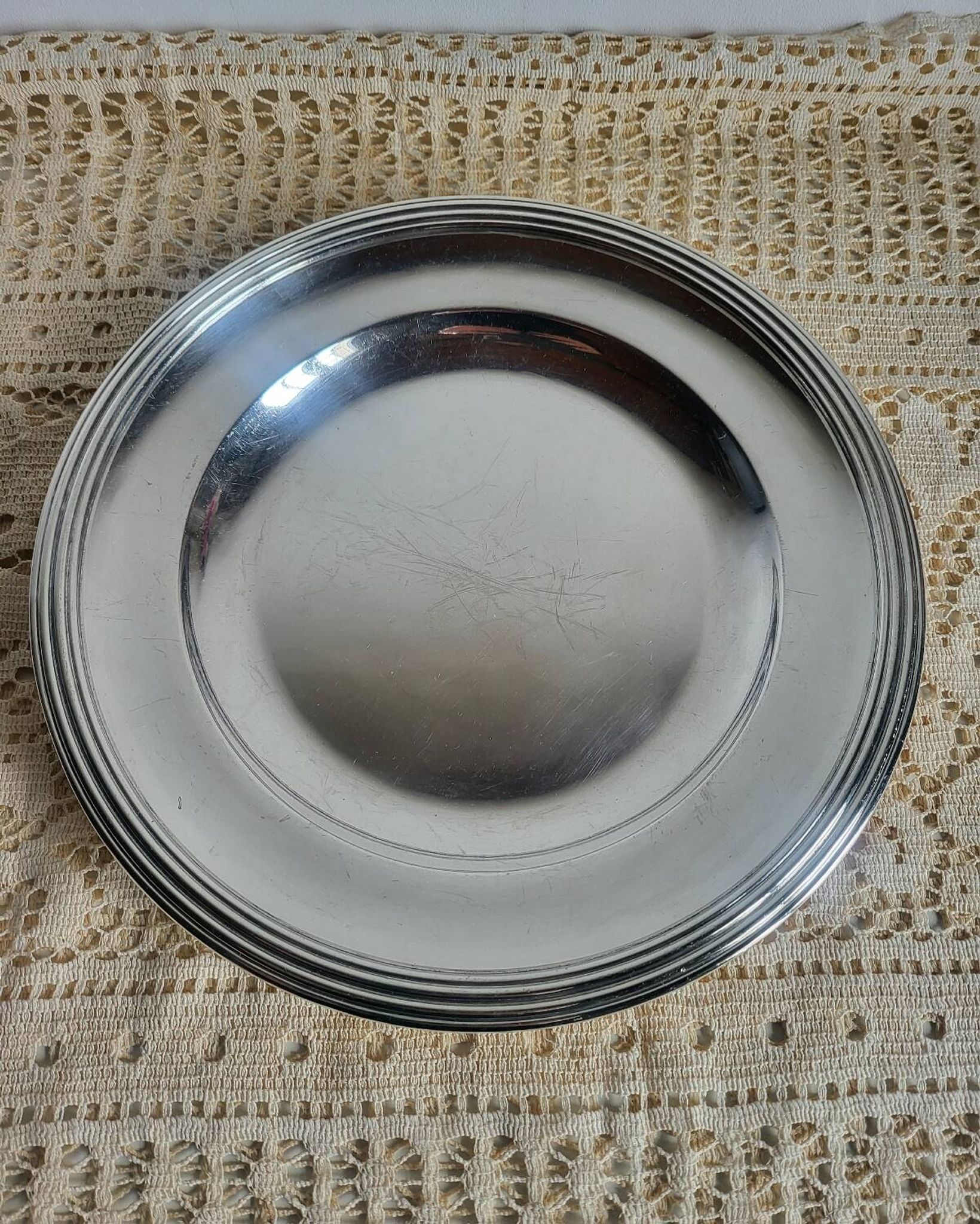 CHRISTOFLE Round Plate in silver-plated metal