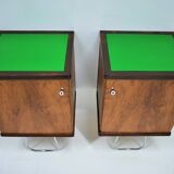 1930s Pair of Art Deco Bedside Tables, Czechoslovakia