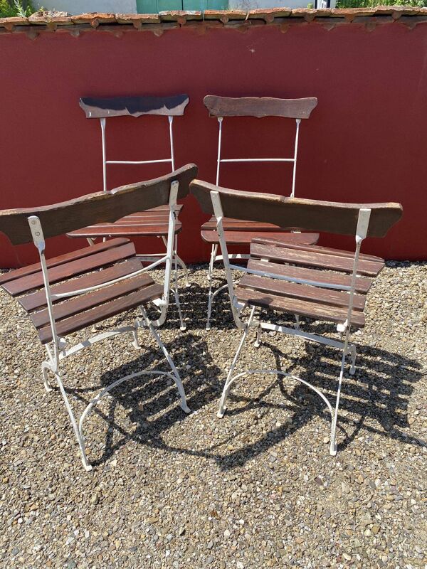 Lot de 4 chaises de jardin / bistrot