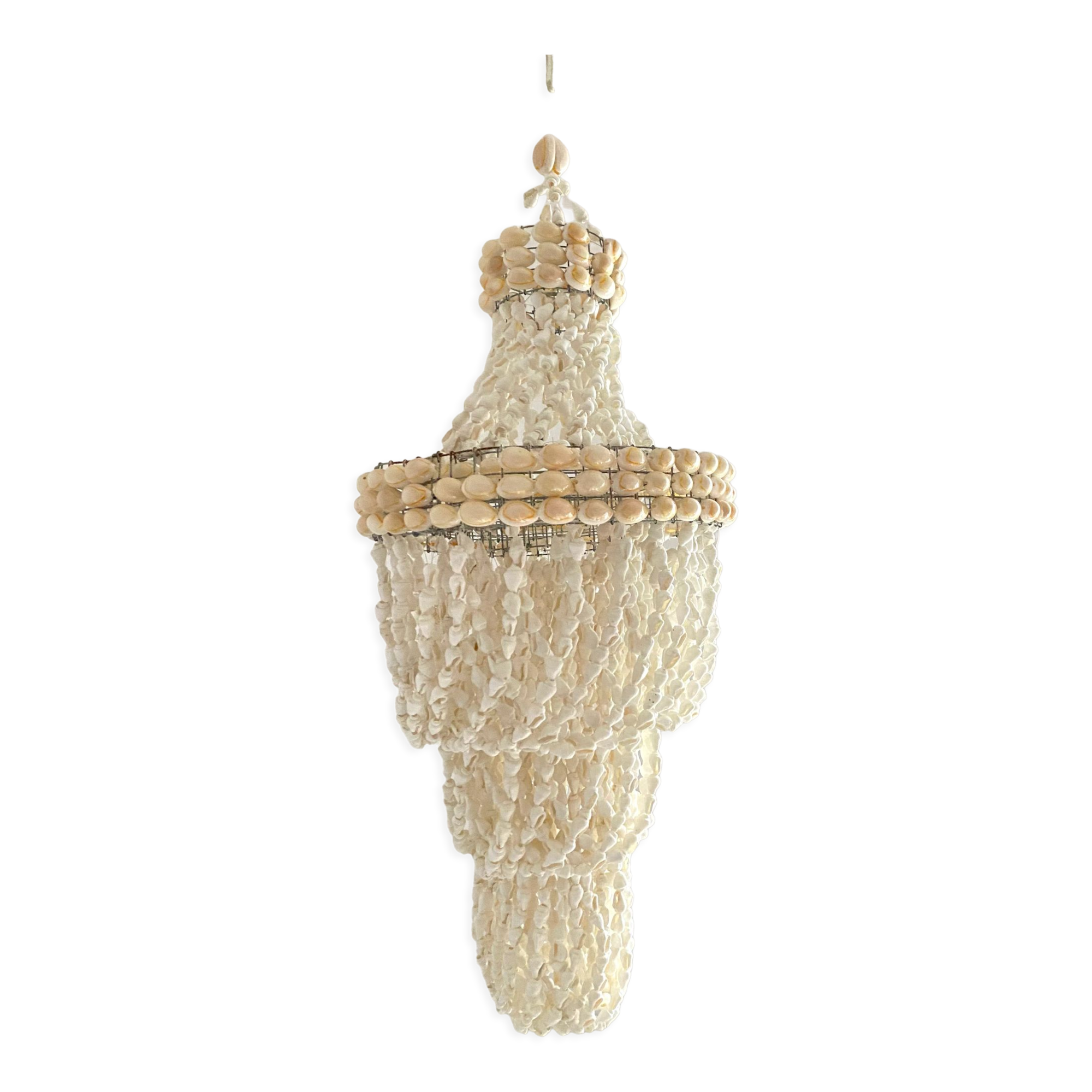 Suspension en coquillages vintage