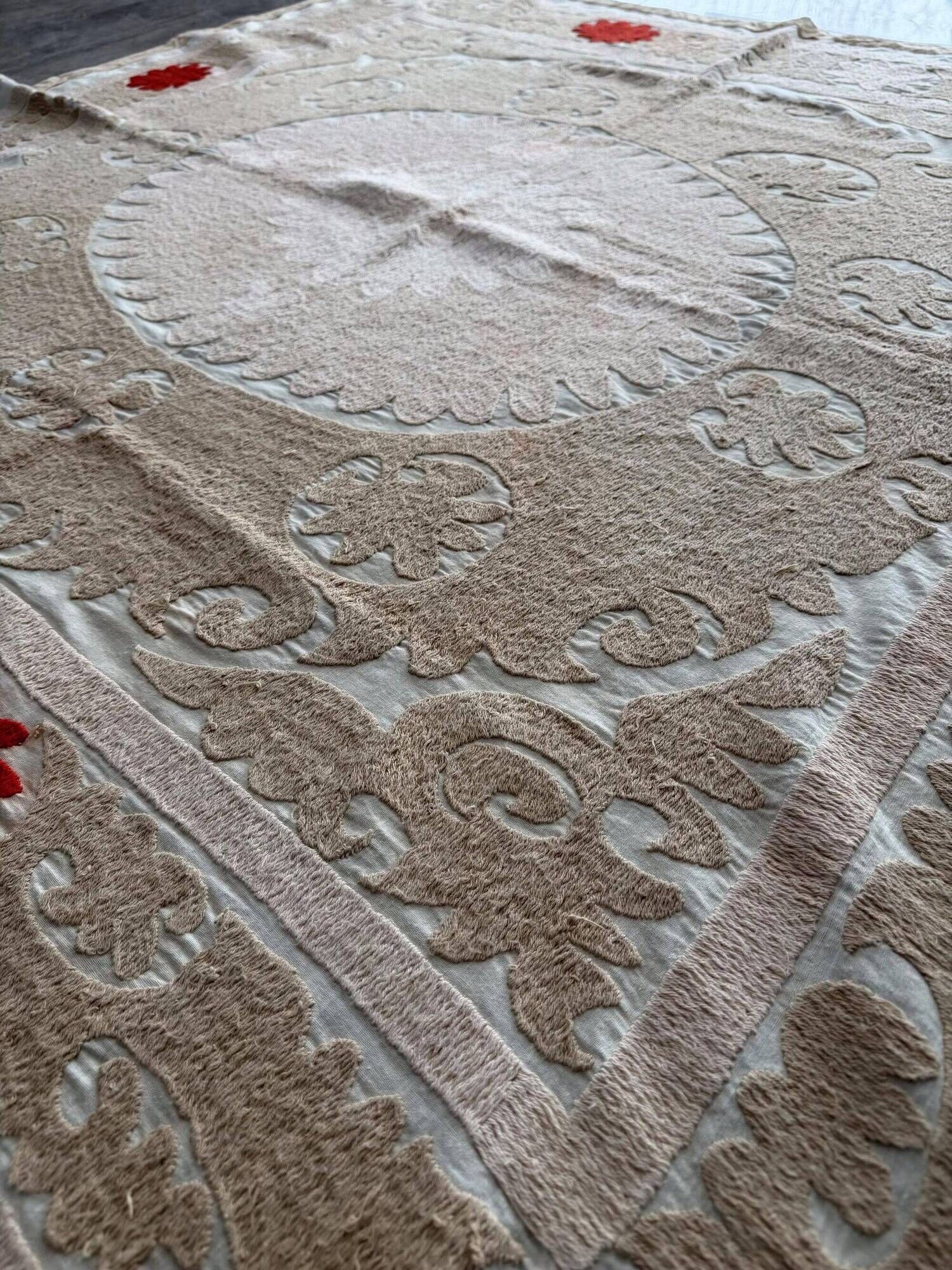 Vintage hand-embroidered tablecloth 143x146 cm