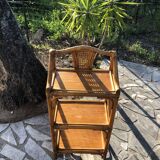 Rattan and bamboo shelf