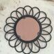 Small mirror in black rattan 35cm