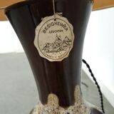 Lampe en céramique marron de Besigheimer Leuchten avec base éclairée