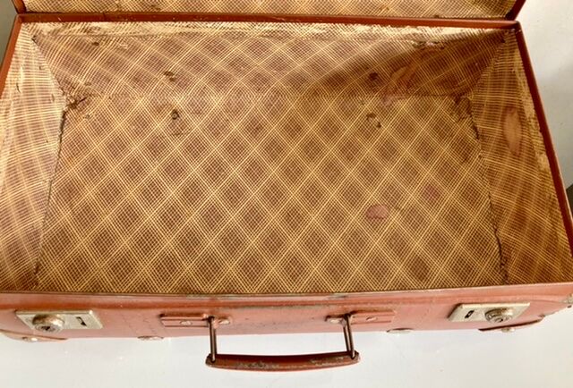 Small old brown suitcase